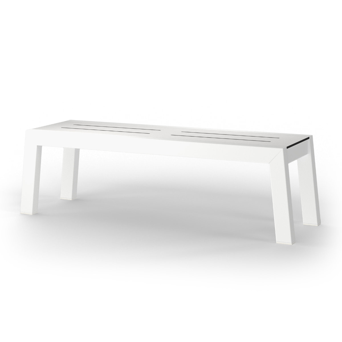 Mamagreen Baia Bench - HPL - 57 x 17.5 - White - Alpes White HPL