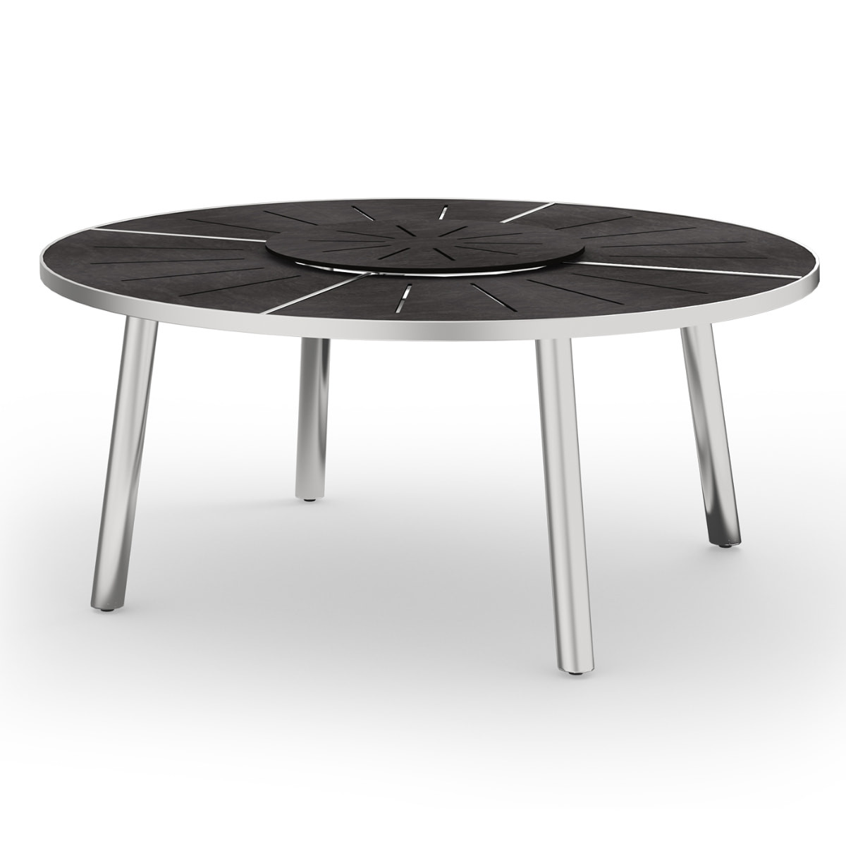 Mamagreen Meika Round Table - HPL - 71 Dia - Hairline - Slate