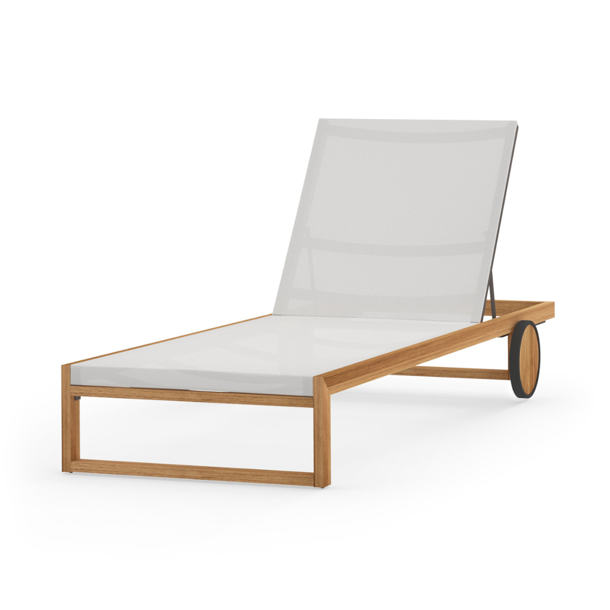 Mamagreen Ekka Lounger - Teak - Batyline White