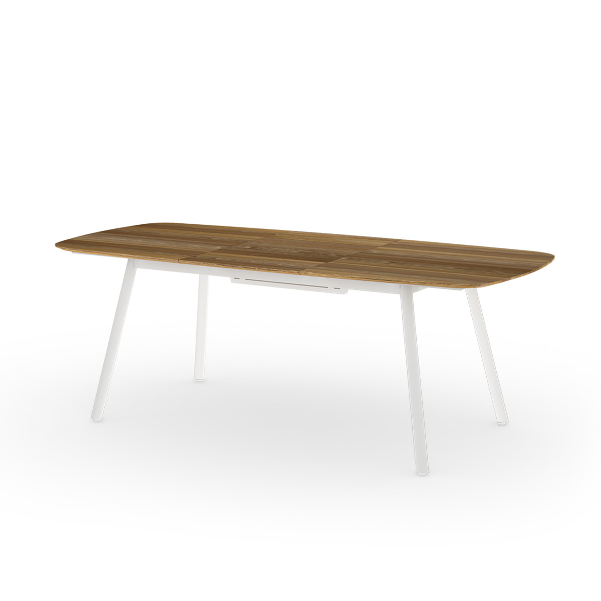 Mamagreen Zupy Extension Table - 65 to 85 - White - Recycled Teak