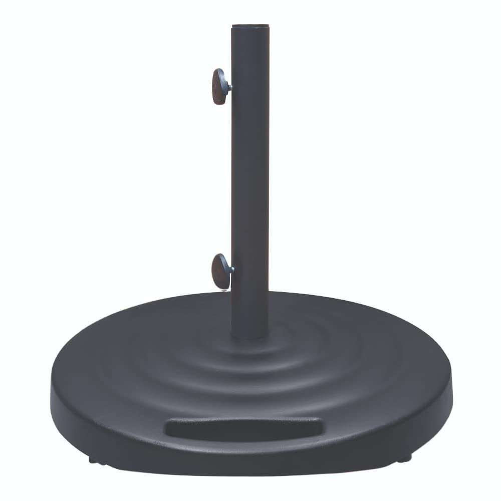 Monaco Cast Aluminum Base - Round - Black for Libra Umbrella