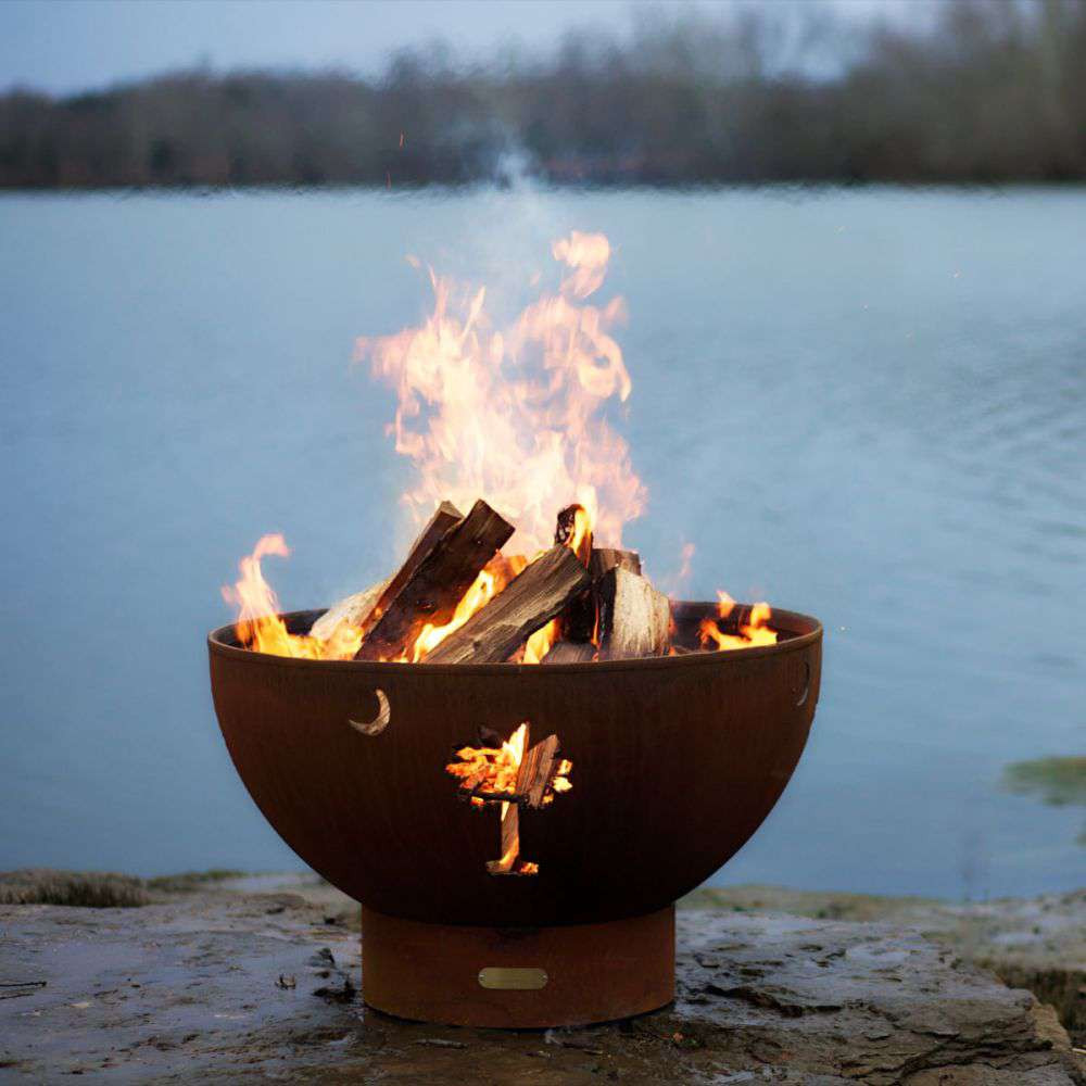 Fire Pit Art Tropical Moon Fire Pit Decor Outdoor