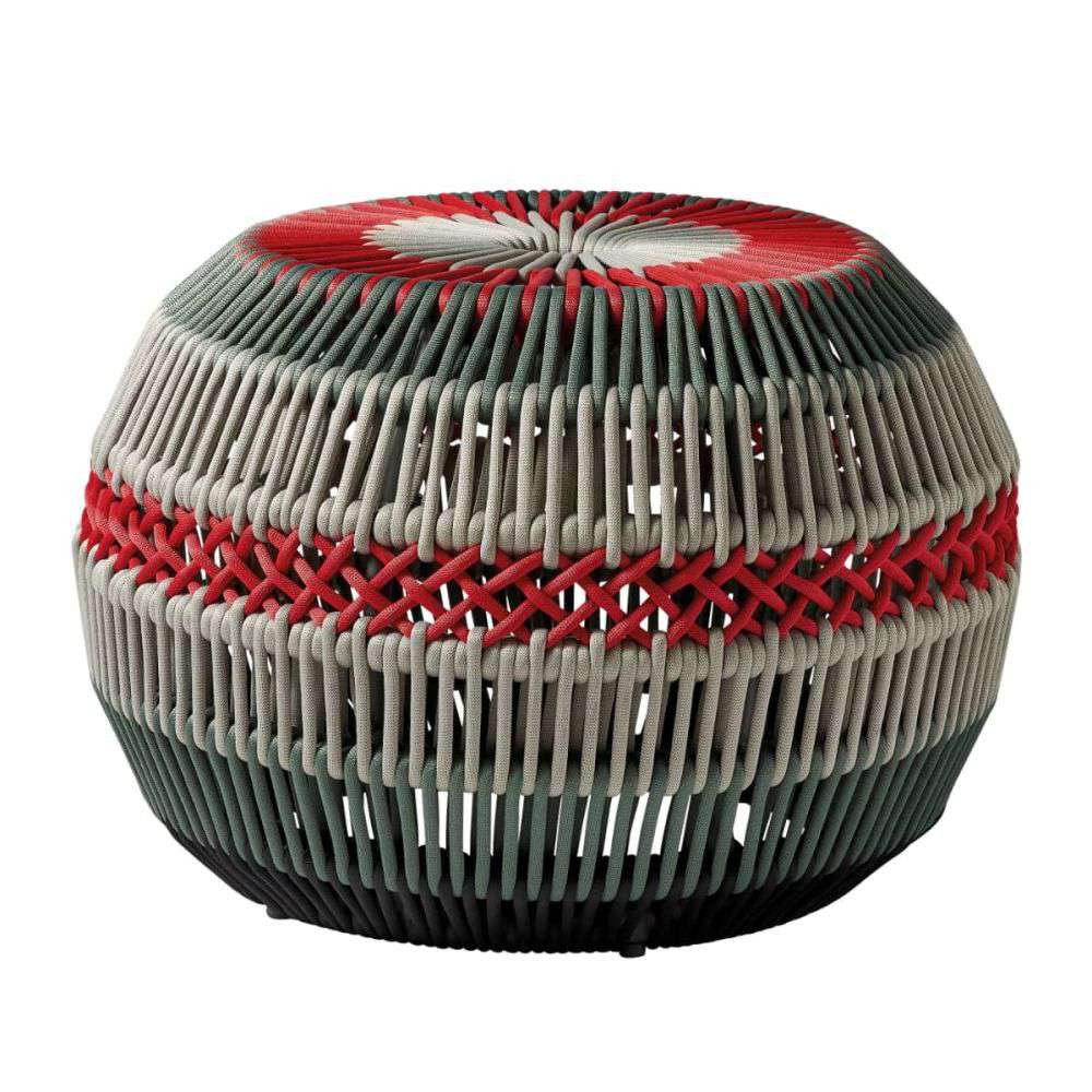 Sifas Tam Tam Pouf - Red & Khaki