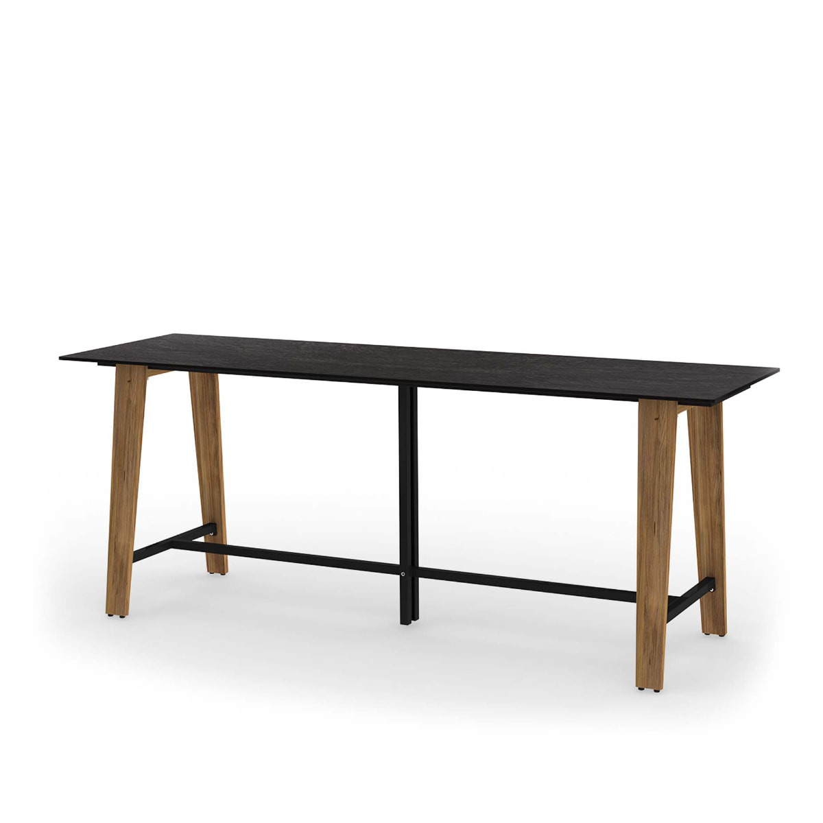 Mamagreen Sato Communal Table - 94.5 - Recycled Teak - Rustic - HPL Slate