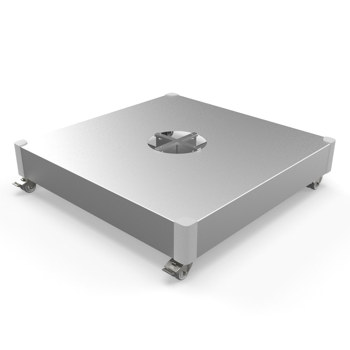 Umbrosa Covered Tile Base with Wheels - Anodized Aluminum