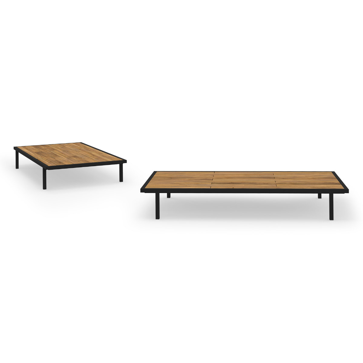 Mamagreen Albatross Rectangular Coffee Table - Black - Plantation Teak