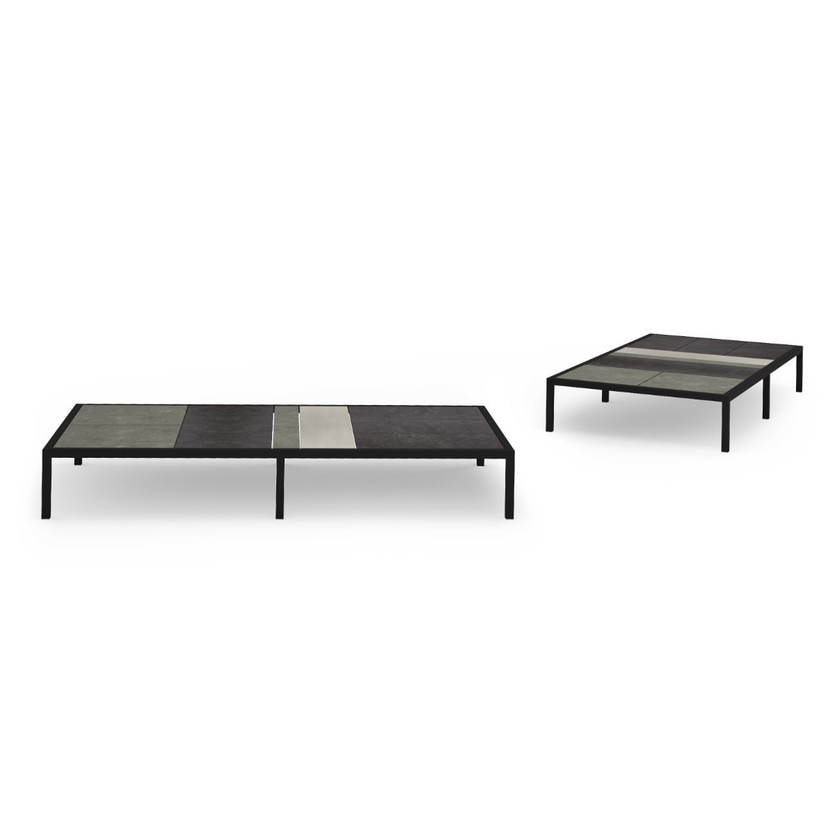 Mamagreen Albatross Rectangular Coffee Table - Black - Mixed HPL