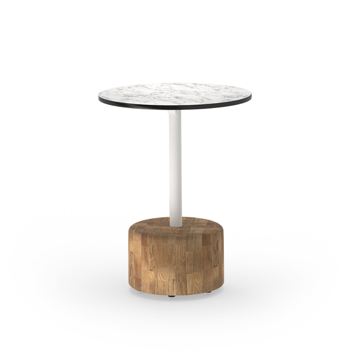 Mamagreen Glyph Low Table - HPL - 15.5- Cotton - Carrara White HPL
