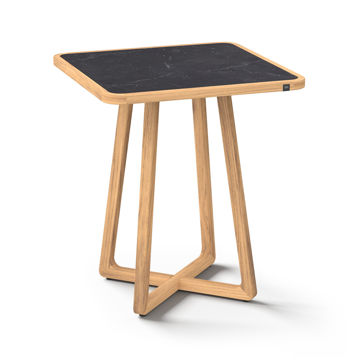 Mamagreen Estate Bar Table - 35.5 - Plantation Teak - Carrara Black HPL