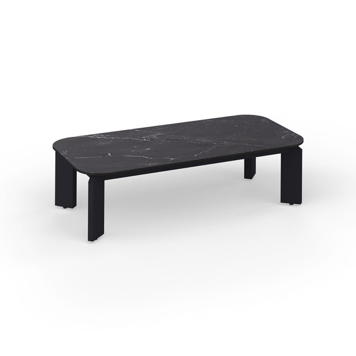 Mamagreen Titan Coffee Table - Iron Black - Carrara Black HPL