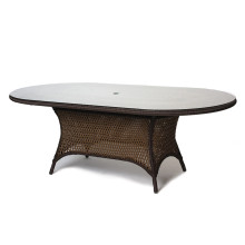 Grand Traverse 84" Oval Umbrella Dining Table from Lloyd Flanders