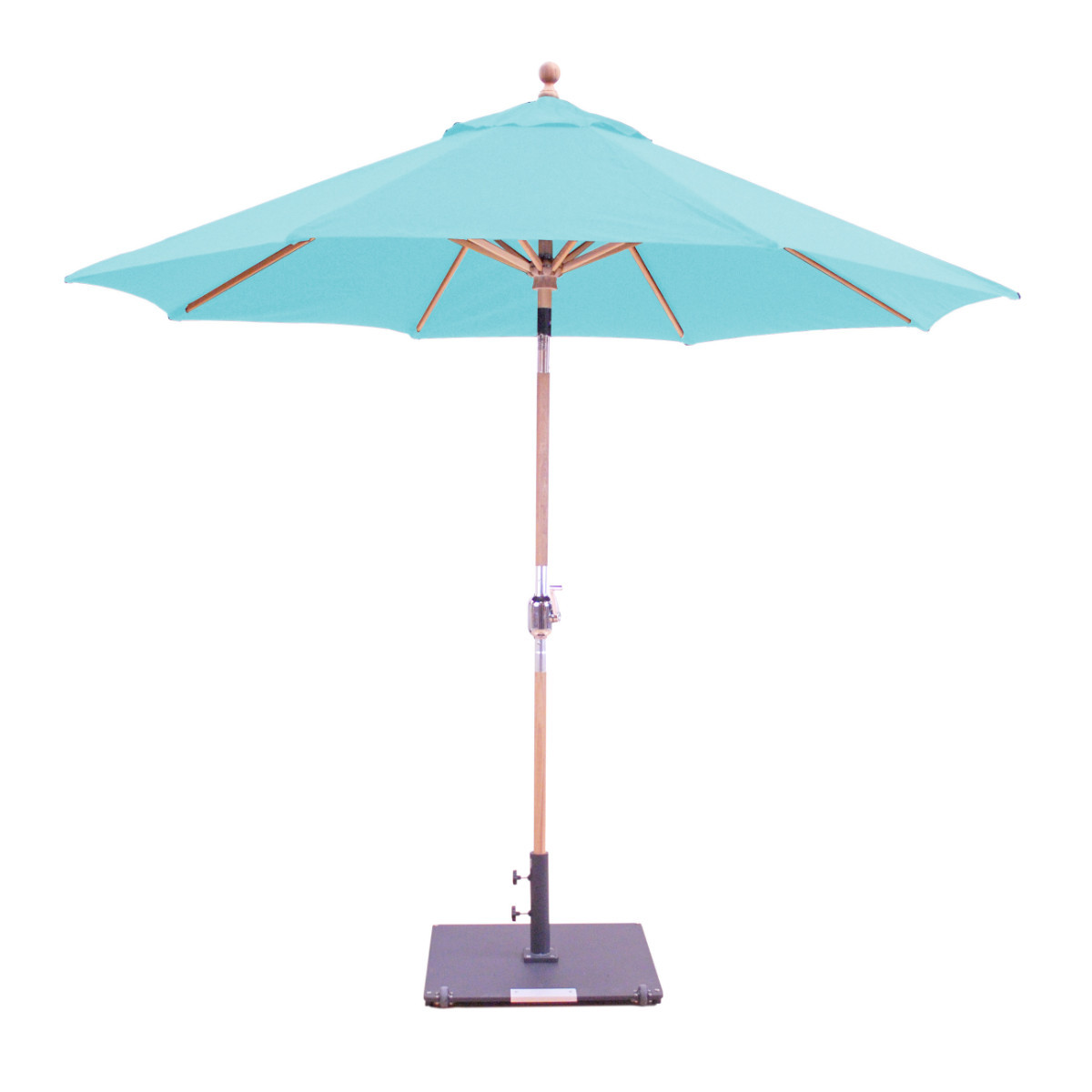 Galtech Rotational Tilt Market Umbrella - Teak - 9 Foot - Aruba