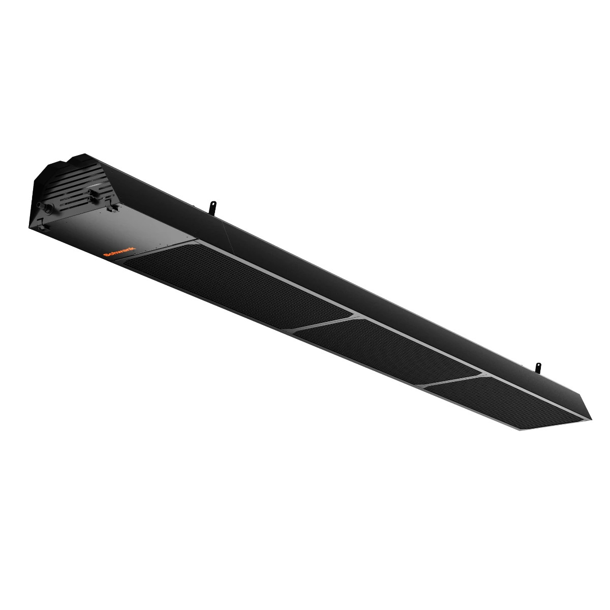 Long rectangular black gas heater