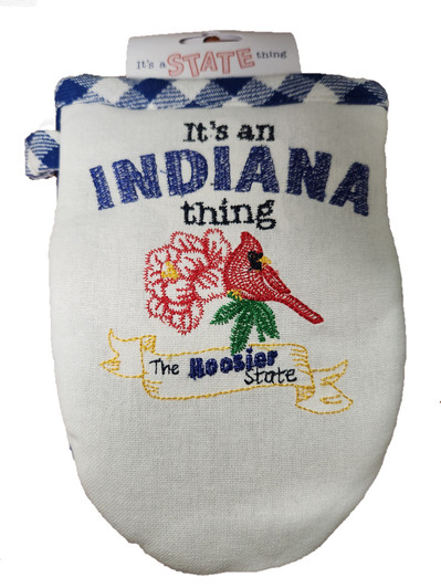 Indiana Blue Plaid Grabber Mitt*