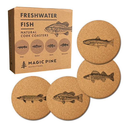 Freshwater Fish Cork Coasters*