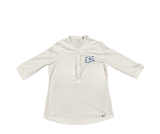 America's State Parks women's white baseball shirt