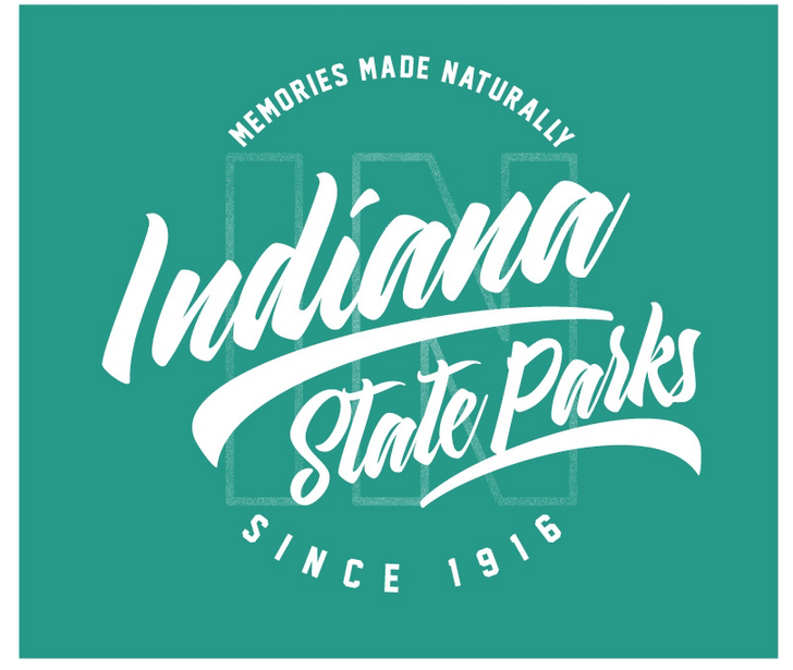 Jade sweatshirt blanket with Indiana State Parks screen print. 