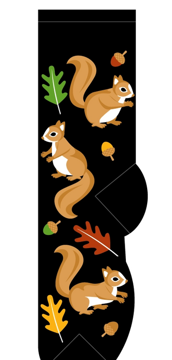 Squirrel Socks (blk) *