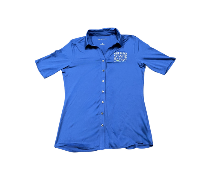 America's State Parks Women's Short Sleeve Button-Up Shirt