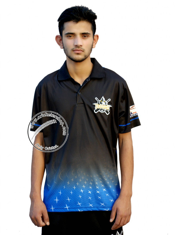 blue colour cricket jersey