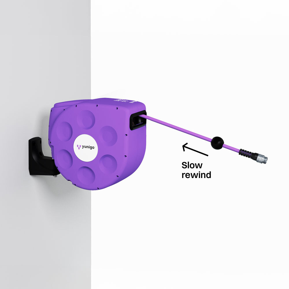 example of safe hose rewind
