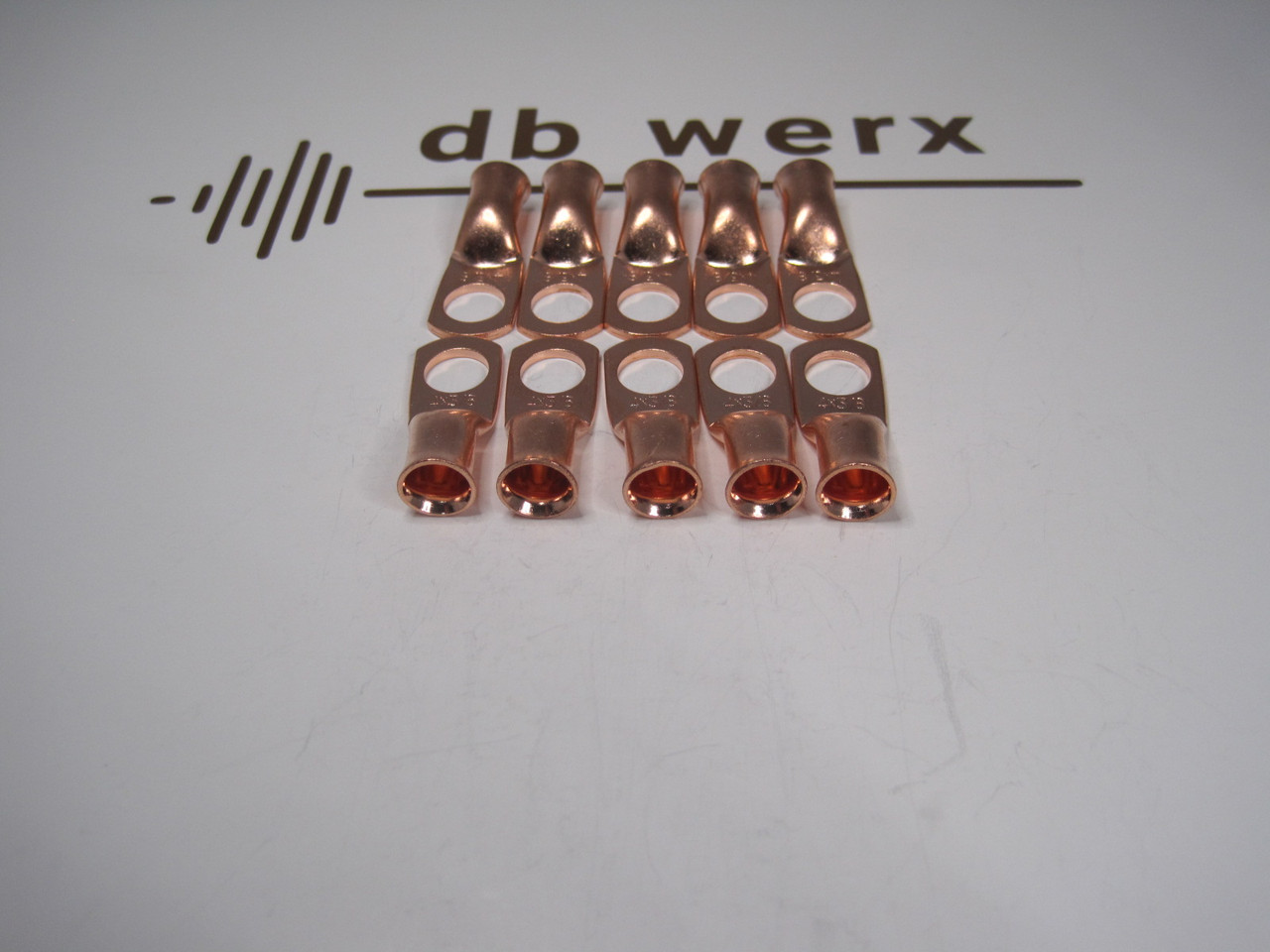 db werx 4 GA Copper Lugs (3/8" hole). Pk/90