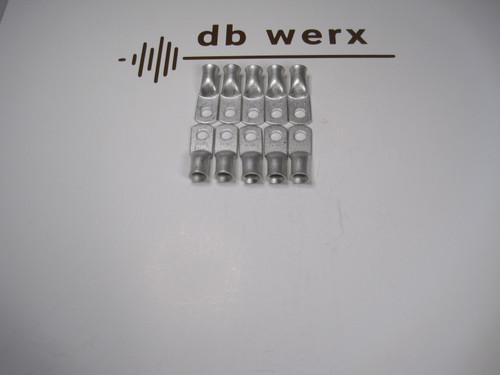 db werx 2/0 Tinned Copper Lugs  (3/8" hole). Pk/60