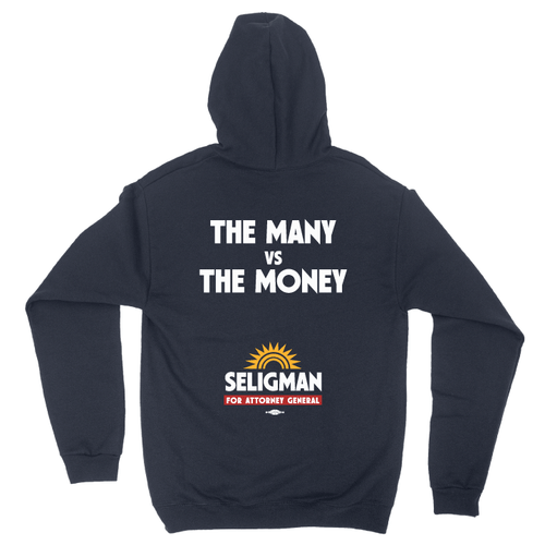 The Many vs The Money (Navy Zipper Hoodie)
