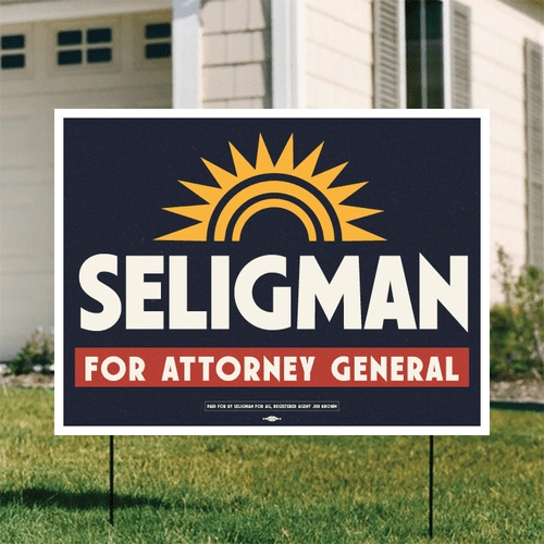 Seligman For AG - Navy Colorway (24" x 18" Coroplast Yard Sign)