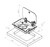 Dimensions for Navy Load NL.21000 Single Burner Hob with Glass Cover Marine Cooker Campervan Caravan Motorhome Boat Marine