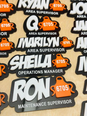 Acrylic name tag  with position 