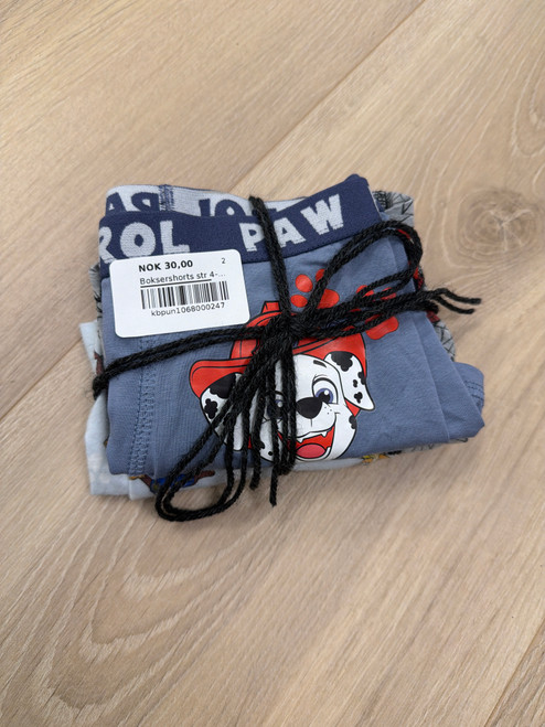Boksershorts str 4-6 år