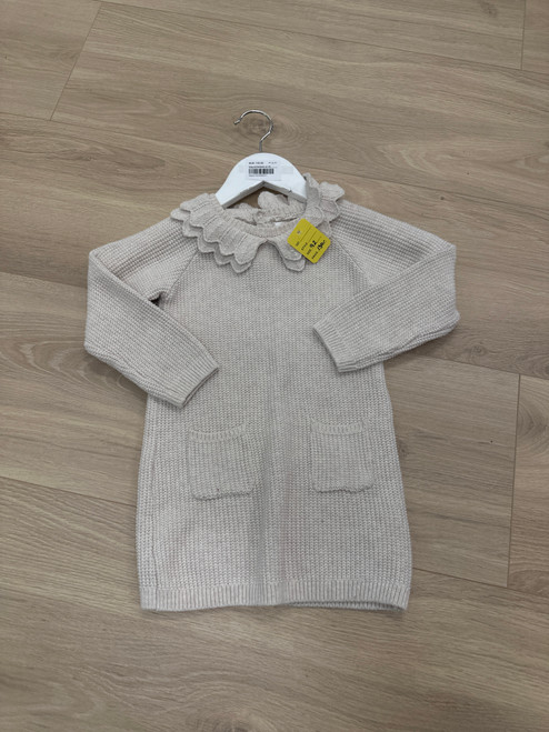 beig strikkekjole str 92