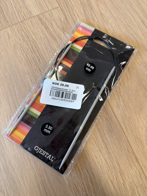Strikkepinner 3,5mm 60 c