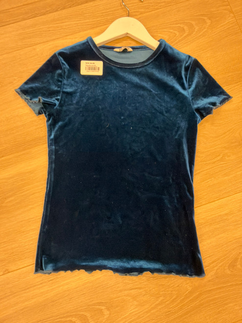 Fløyelbluse Blå 146/152