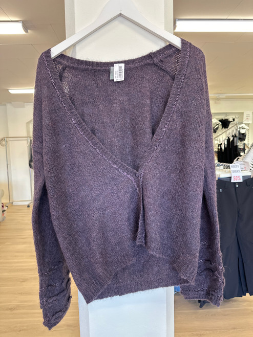 Strikkajakke lilla