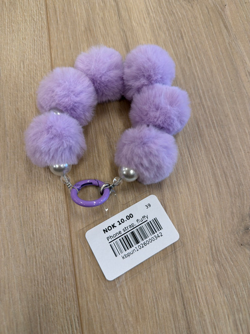 Phone strap, fluffy
