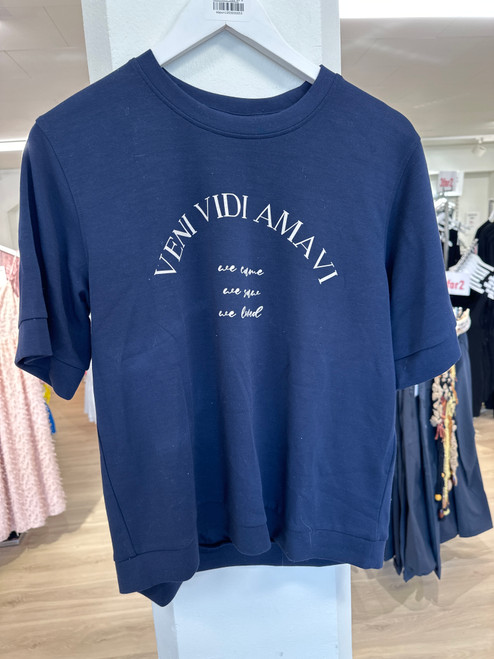 Marineblå topp str S
