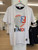 Kvit t shirt, XL