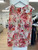 Rosa blomstret bluse M