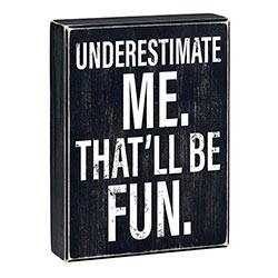 Underrate Sign Box Sign - Underestimate