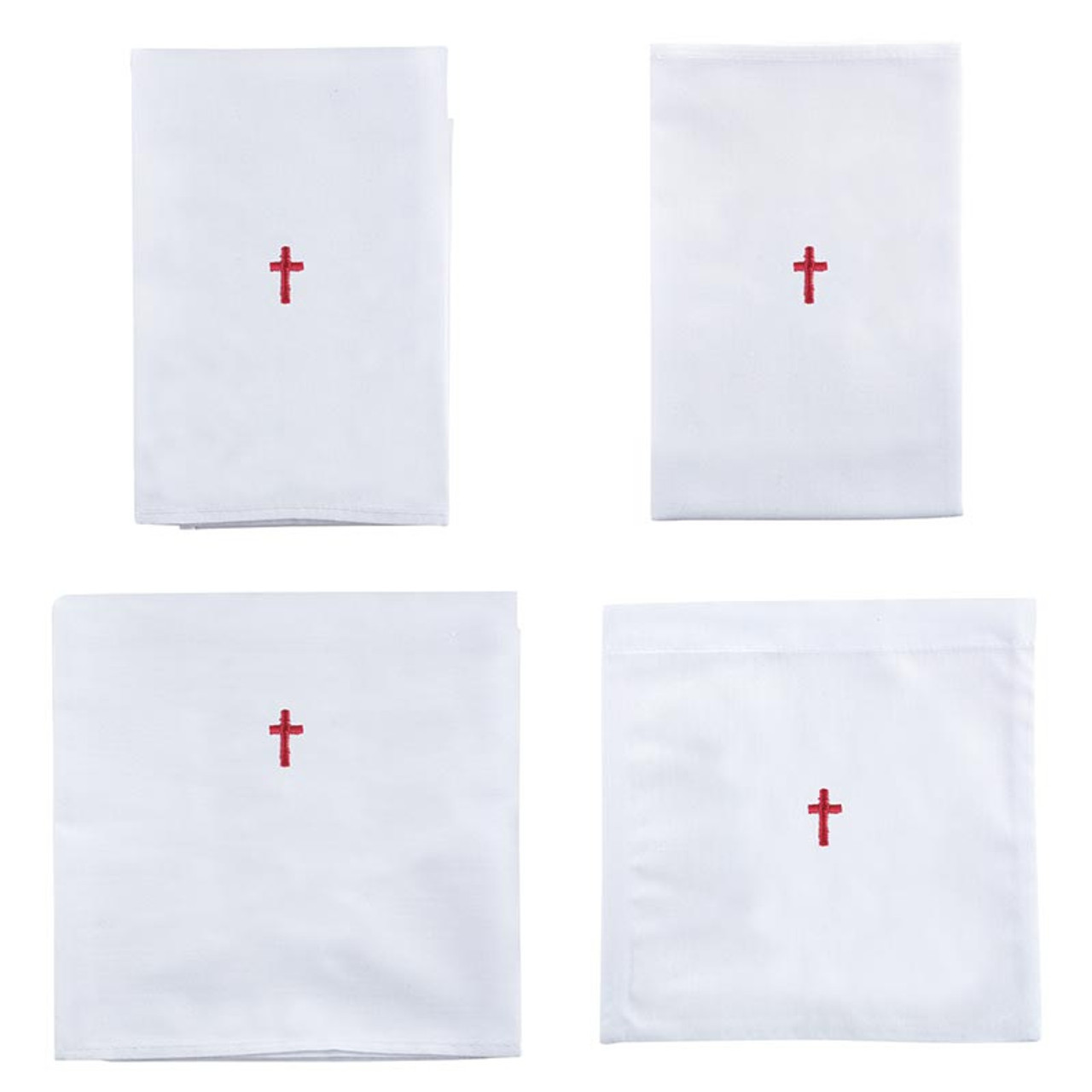 Poly/Cotton Blend Red Cross Altar Linen Set - [Consumer]Living Grace