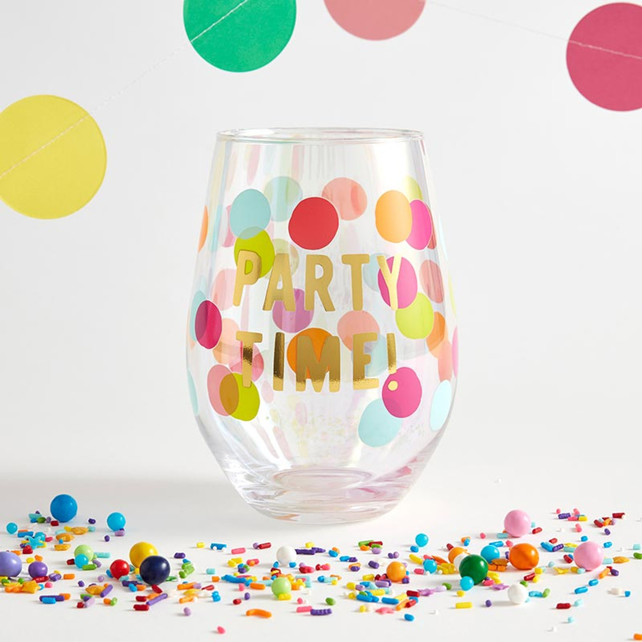 Jumbo Stemless Wine Glass - Life of the Party main image 0