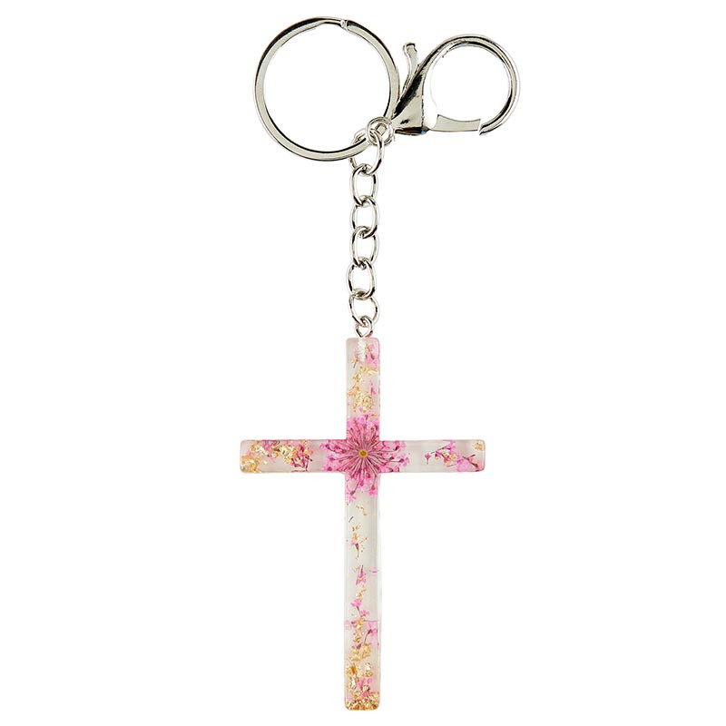 His Love Resin Cross Keychain - 6/pk - [Consumer]Living Grace
