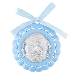 Blue Crib Medal with Ribbon - 6/cs