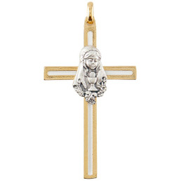 First Communion Cross Pendant Girl - 12/pk (J7686)