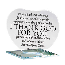 I Thank God for You Heart Stand - 12/pk