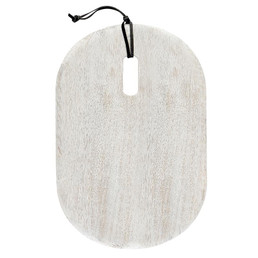 Textured Wood Board - Small Oval - Stone