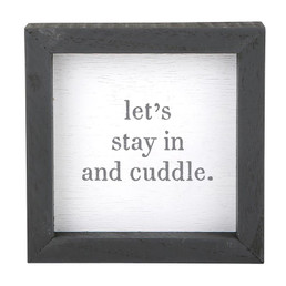 Face To Face Petite Word Board - Let's Stay In and Cuddle