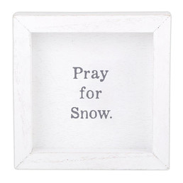 Face To Face Petite Word Board - Pray for Snow